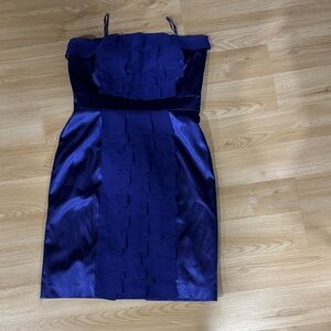 Adrianna Papell Strapless Royal Blue Dress